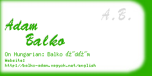 adam balko business card